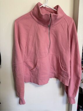 lululemon athletica Pink Half-Zip Funnel Neck Pullover